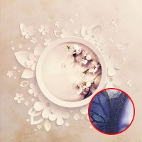 Фреска Ortograf 3D 30746 Фактура бархат серебро FX-S Флизелин (2,7*2,7) Розовый, Цветы/Абстракция — фото 1, Фрески