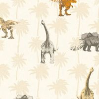 Обои детские AS Creation Little Stars 35835-1 Винил на флизелине (0,53*10,05) Бежевый/Разноцветный, Животные — фото 1, Обои для стен