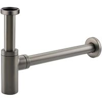 Сифон для раковины Frap F82-9 Оружейная сталь — фото 1, Сифоны для раковины