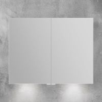 Зеркальный шкаф BelBagno SPC 90 SPC-2A-DL-BL-900 с подсветкой Белый — фото 1, Зеркальные шкафы в ванную