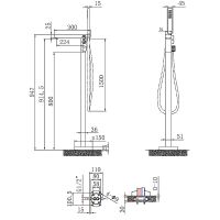 Товар: Смеситель для ванны Black&White Universe 7562gm Темно-серый матовый Гранит - фото 5 Смеситель для ванны Black&White Universe 7562gm Темно-серый матовый Гранит — фото 5, Смесители