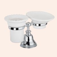 Товар: Стакан для зубных щеток с мыльницей TW Harmony TWHA141cr Хром - фото 2 Стакан для зубных щеток с мыльницей TW Harmony TWHA141cr Хром — фото 2, Мыльницы