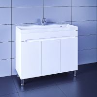 Тумба под раковину СанТа Лондон 100 224019 Белая — фото 3, Тумбы под раковину