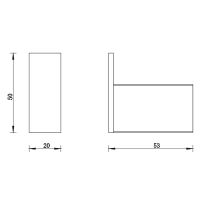 Крючок Whitecross Cubo CU2410CP Медь — фото 2, Крючки для полотенец