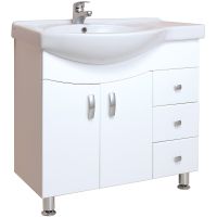 Тумба под раковину Onika Эльбрус 82 R 108202 Белая — фото 1, Тумбы под раковину