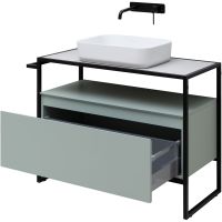 Тумба под раковину Allen Brau Priority 100 1.31003.PWM Папирус матовый — фото 12, Тумбы под раковину