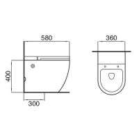 Унитаз Ceruttispa Sella Pulse MB CT10199 приставной с импульсным смывом Черный матовый с сиденьем Микролифт — фото 6, Приставные унитазы