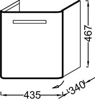 Тумба под раковину Jacob Delafon Replay 45 EB1175G-G1C подвесная Белая глянцевая — фото 2, Тумбы под раковину