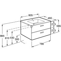 Товар: Тумба под раковину Roca Victoria Nord 80 ZRU9000032 подвесная Белая - фото 2 Тумба под раковину Roca Victoria Nord 80 ZRU9000032 подвесная Белая — фото 2, Мебель для ванной