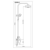 Душевая система Ростовская Мануфактура Сантехники Boou B7057SB-31 Хром — фото 7, Душевое оборудование. Душевая программа