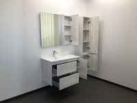 Зеркальный шкаф Comforty Бремен 90 00004142374 Дуб белый — фото 7, Зеркальные шкафы в ванную