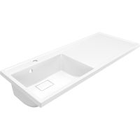 Раковина Paola Magenta 120 L с местом под стиральную машину Белая глянцевая — фото 1, Раковины