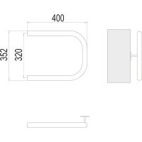 Водяной полотенцесушитель Terminus П-образный (1) 320х400 4620768881442 Хром, боковое подключение, G 1" НР — фото 3, Водяные полотенцесушители