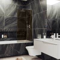 Товар: Шторка на ванну Maybah Glass MGV-70-5у 800x1400 в узком профиле Хром матовый стекло бронзовое - фото 1 Шторка на ванну Maybah Glass MGV-70-5у 800x1400 в узком профиле Хром матовый стекло бронзовое — фото 1, Неподвижные шторки для ванной