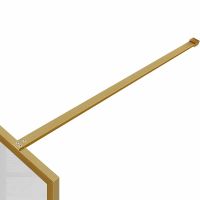 Душевая перегородка Vincea Walk-In 100 VSW-1HP100FLBG профиль Брашированное золото стекло рифленое — фото 4, Душевые перегородки