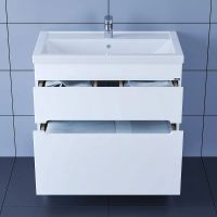 Тумба под раковину СанТа Лондон 80 224007л Белая — фото 4, Тумбы под раковину