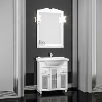 Зеркало Opadiris Тибет 75 00-00002911 Белое матовое — фото 5, Мебель для ванной