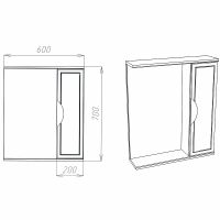 Товар: Зеркало со шкафом VIANT Лима 60 VLIM60-ZSH Белое - фото 5 Зеркало со шкафом VIANT Лима 60 VLIM60-ZSH Белое — фото 5, Зеркальные шкафы в ванную