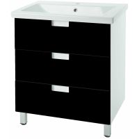 Тумба под раковину Bellezza Пегас 60 4630409140043 Черная — фото 1, Тумбы под раковину