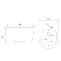 Биде Vincea Evo VB1-34S подвесное Белое — фото 6, Биде