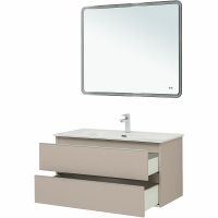 Товар: Тумба под раковину Aquanet Вега 100 329581 подвесная Бежевая - фото 16 Тумба под раковину Aquanet Вега 100 329581 подвесная Бежевая — фото 16, Мебель для ванной