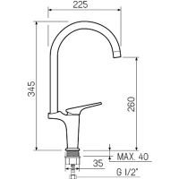 Смеситель для кухни Ростовская Мануфактура Сантехники SL122-017FO Хром — фото 5, Смесители