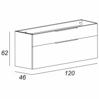 Тумба под раковину Cezares Urban 120 подвесная Spatolato bianco арт-55162 — фото 3, Тумбы под раковину