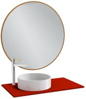 Зеркало Jacob Delafon Odeon Rive Gauche 90 EB1268-GLD Золото — фото 2, Мебель для ванной