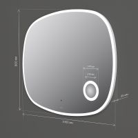 Зеркало AM.PM Func 100 M8FMOX1003SA с подсветкой с увеличением с ИК-сенсорным выключателем — фото 9, Мебель для ванной