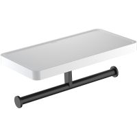 Держатель туалетной бумаги Aquatek Европа AQ4919MB двойной Черный матовый — фото 1, Держатели туалетной бумаги