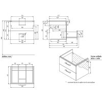 Тумба под раковину Cersanit Lara 60 64134 подвесная Орех — фото 10, Тумбы под раковину