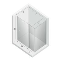 Душевой уголок New Trendy New Soleo Chrome 90x80 K-0716 профиль Хром стекло прозрачное — фото 7, Душевые уголки