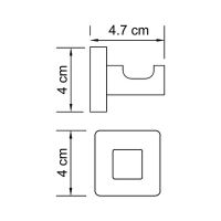 Крючок WasserKRAFT Lippe K-6523 Хром — фото 3, Крючки для полотенец