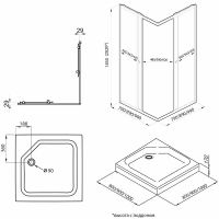 Душевой уголок Triton Вента-Хром 90х90 Щ0000049616 профиль Хром стекло прозрачное — фото 12, Душевые уголки