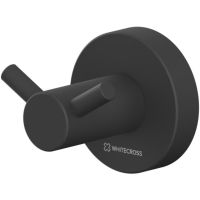 Двойной крючок Whitecross Ergo black ER2212BL Черный матовый — фото 1, Крючки для полотенец