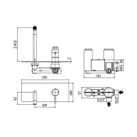 Смеситель для раковины Paffoni Light LIG106ST Сталь — фото 2, Смесители для раковины