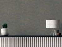 Обои Fipar Platino R 23703 Винил на флизелине (1,06*10,05) Серый/Серебряный/Бронзовый, Геометрия — фото 4, Обои для стен