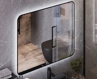 Товар: Зеркало Bond Loft 100x80 M35ZE-10080 с подсветкой Черное глянцевое с бесконтактным выключателем - фото 3 Зеркало Bond Loft 100x80 M35ZE-10080 с подсветкой Черное глянцевое с бесконтактным выключателем — фото 3, Зеркала в ванную комнату