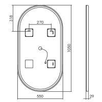 Зеркало Silver Mirrors Вива 55 LED-00002641 с подсветкой с бесконтактным выключателем — фото 6, Зеркала в ванную комнату