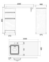 Товар: Тумба с раковиной Orange Optima 100 OP-40TUW+RAL Белый глянец - фото 8 Тумба с раковиной Orange Optima 100 OP-40TUW+RAL Белый глянец — фото 8, Мебель для ванной