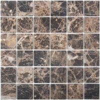 Керамическая мозаика StarMosaic Wild Stone Dark Emperador Matt JMST071 30,5x30,5 см — фото 1, Мозаика