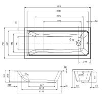 Товар: Каркас для ванны AM.PM Gem 170x70/75 W90A-170-075W-R Серый - фото 2 Каркас для ванны AM.PM Gem 170x70/75 W90A-170-075W-R Серый — фото 2, Комплектующие