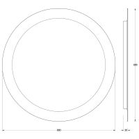 Товар: Зеркало Evoform Ledshine d80 BY 2525 с подсветкой 19.5 W - без выключателя - нейтральный белый свет - фото 6 Зеркало Evoform Ledshine d80 BY 2525 с подсветкой 19.5 W - без выключателя - нейтральный белый свет — фото 6, Мебель для ванной