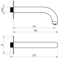 Излив для смесителя Ravak Espirit ES 027.00CR X07P797 Хром — фото 3, Комплектующие для душевого оборудования