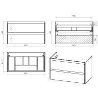 Товар: Тумба с раковиной Brevita Dallas 90 УТ000012647 подвесная Дуб Галифакс олово - фото 10 Тумба с раковиной Brevita Dallas 90 УТ000012647 подвесная Дуб Галифакс олово — фото 10, Мебель для ванной