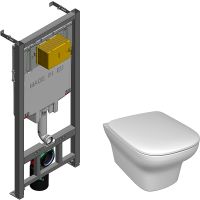 Комплект унитаза с инсталляцией Jacob Delafon Vox E21772RU-00 с сиденьем Микролифт без клавиши смыва — фото 1, Комплекты унитаз + инсталляция