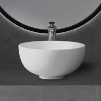 Раковина-чаша Abber Stein 40 AS2617 Белая матовая — фото 1, Раковины накладные