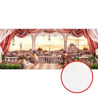 Фреска Ortograf Восток 6543 Фактура бархат FX Флизелин (6,6*2,7) Розовый/Бежевый, Город/Цветы — фото 1, Фрески