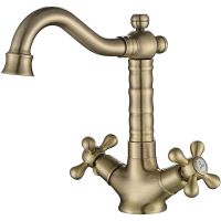 Смеситель для раковины Kaiser Carlson Style 44411-1 Бронза — фото 1, Смесители