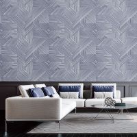 Обои Andrea Rossi Nisida 54332-3 Винил на флизилине (1,06*10) Синий, Геометрия — фото 2, Обои для стен